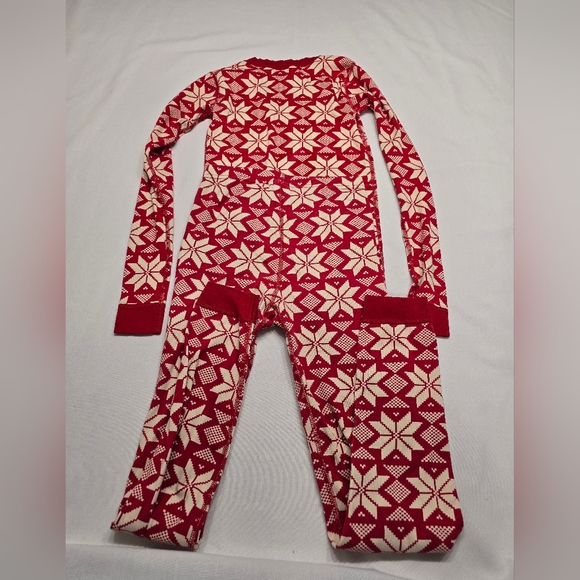 Hanna Andersson Winter Snowflake Long John Pajama Set Size 12 150cm - Picture 3 of 4
